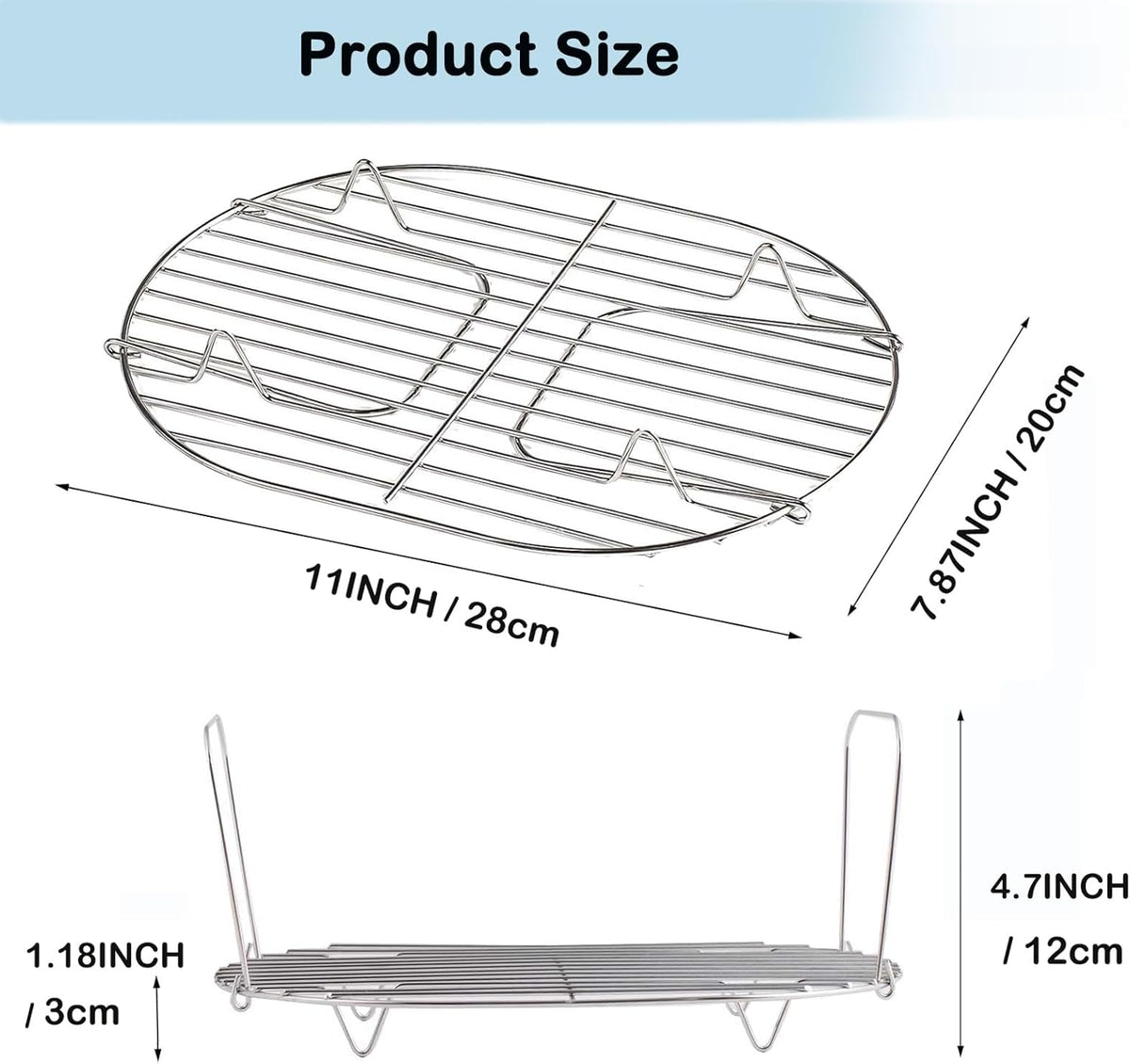 Chrome Pack of 2 Steam and Roast Rack J94362