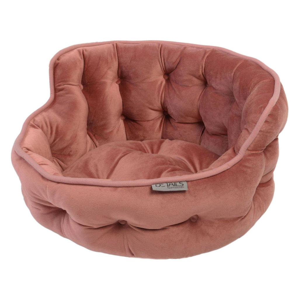 Ultra Plush Tufted Velvet Round Cuddler Pet Bed G2638
