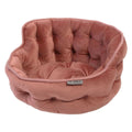 Ultra Plush Tufted Velvet Round Cuddler Pet Bed G2638