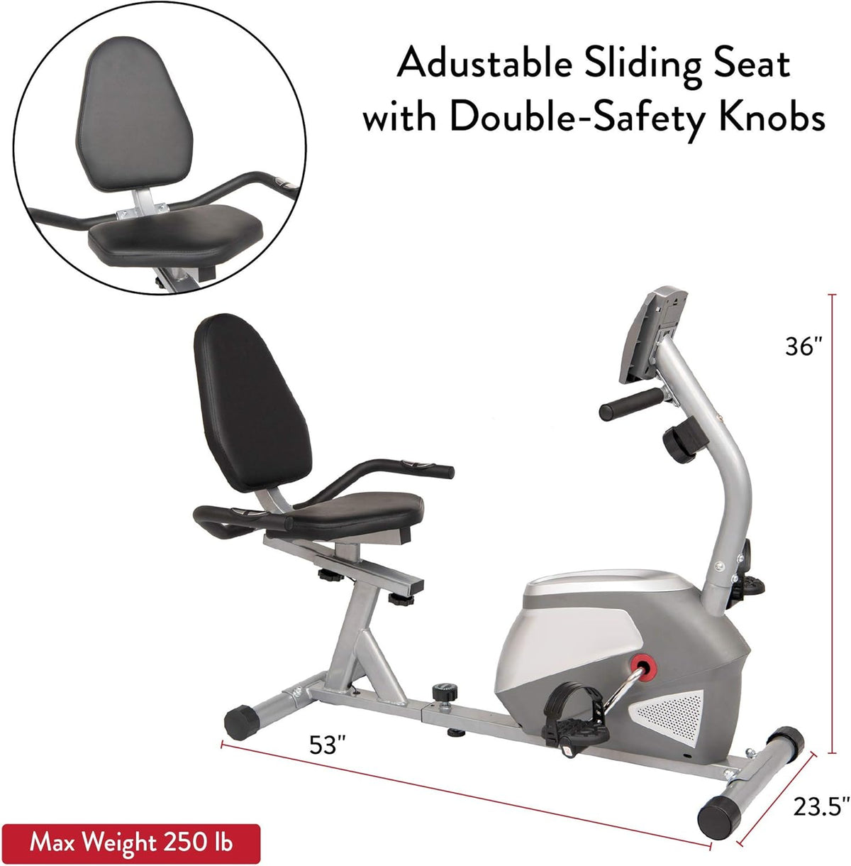 Magnetic Recumbent Exercise Bike W93561