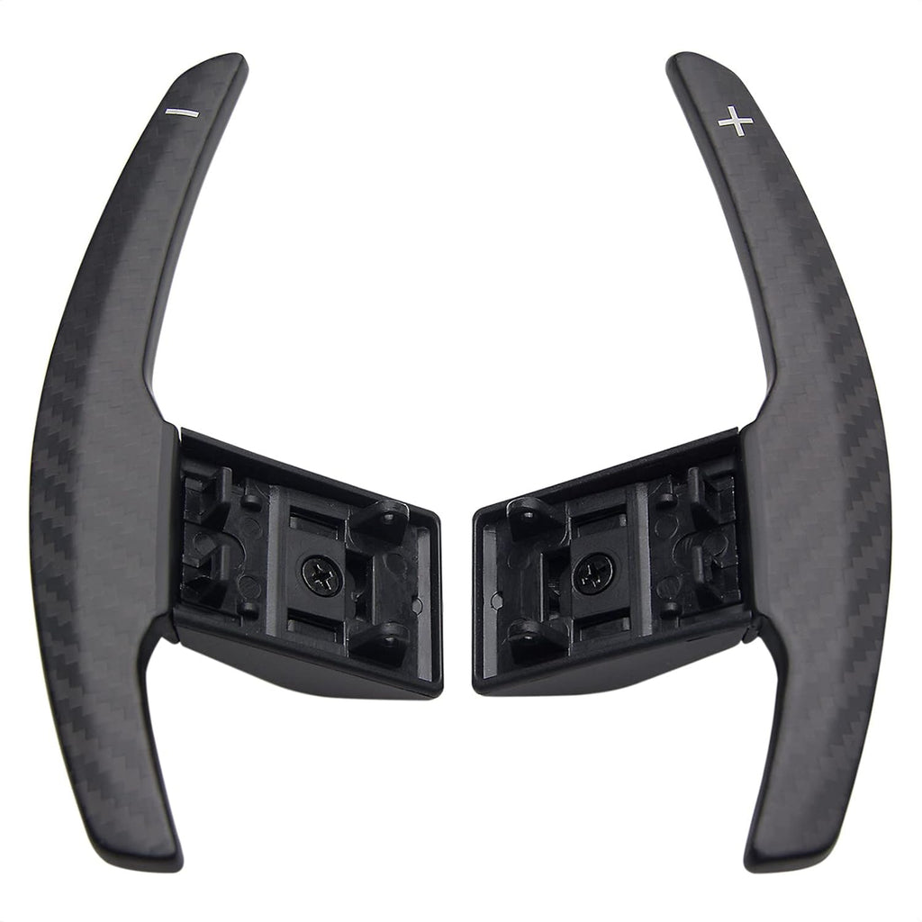 Real Carbon Fiber Steering Wheel Shift Paddle Extended Shifter Trim Cover V8863