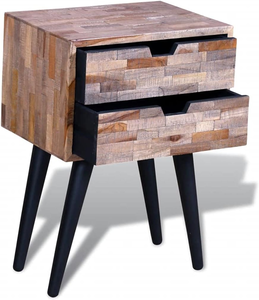 Side Cabinet with 2 Drawers Reclaimed Teak Wood V47403