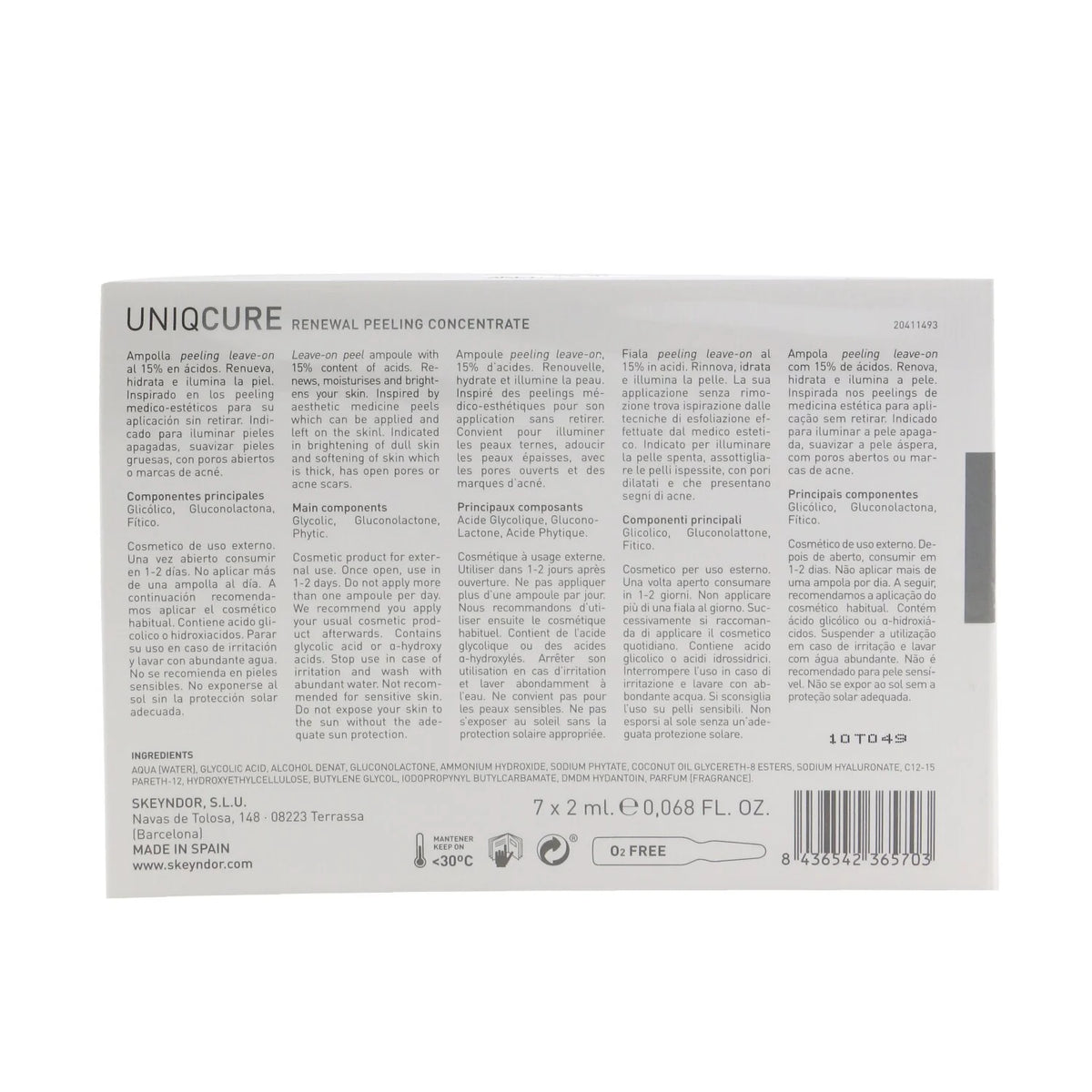 Uniqcure Renewal Peeling Concentrate 7x2mlx0.068oz Z63839