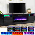 Black Fireplace TV Stand with 36'' Electric Fireplace L7724