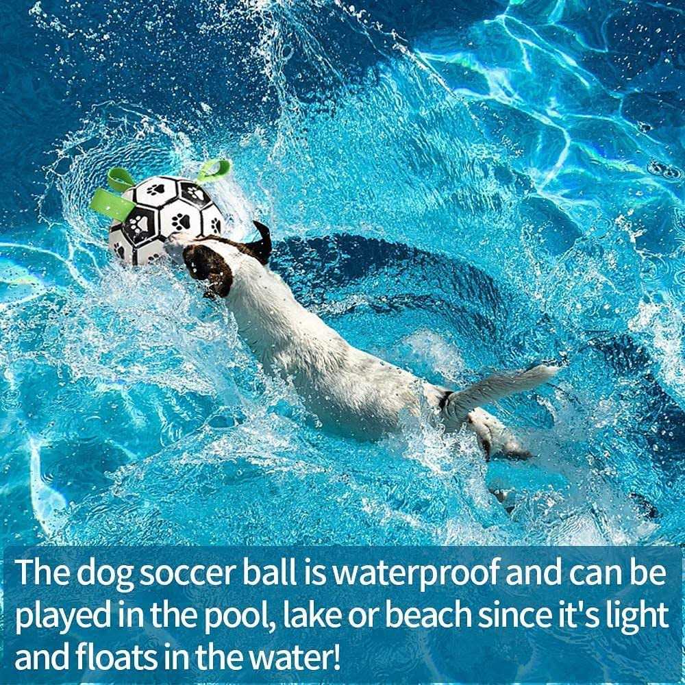 Dog Toys Soccer Ball with Straps J836438
