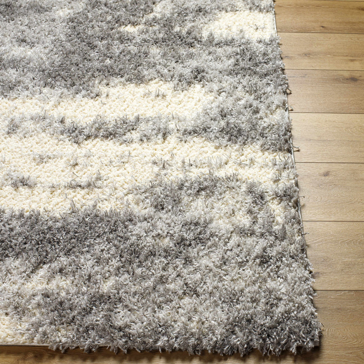 Gray Brown Plush Pile Area Rug 2' x 3' Z640133