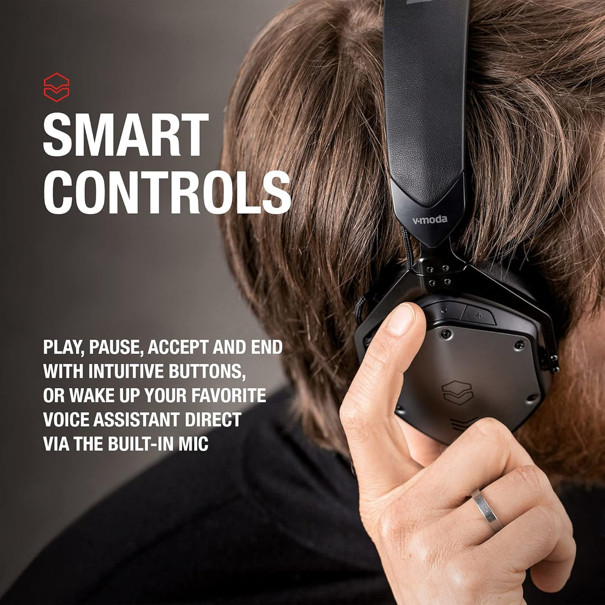 Matte Black Noise Cancelling Wireless Over-Ear Headphones V5456