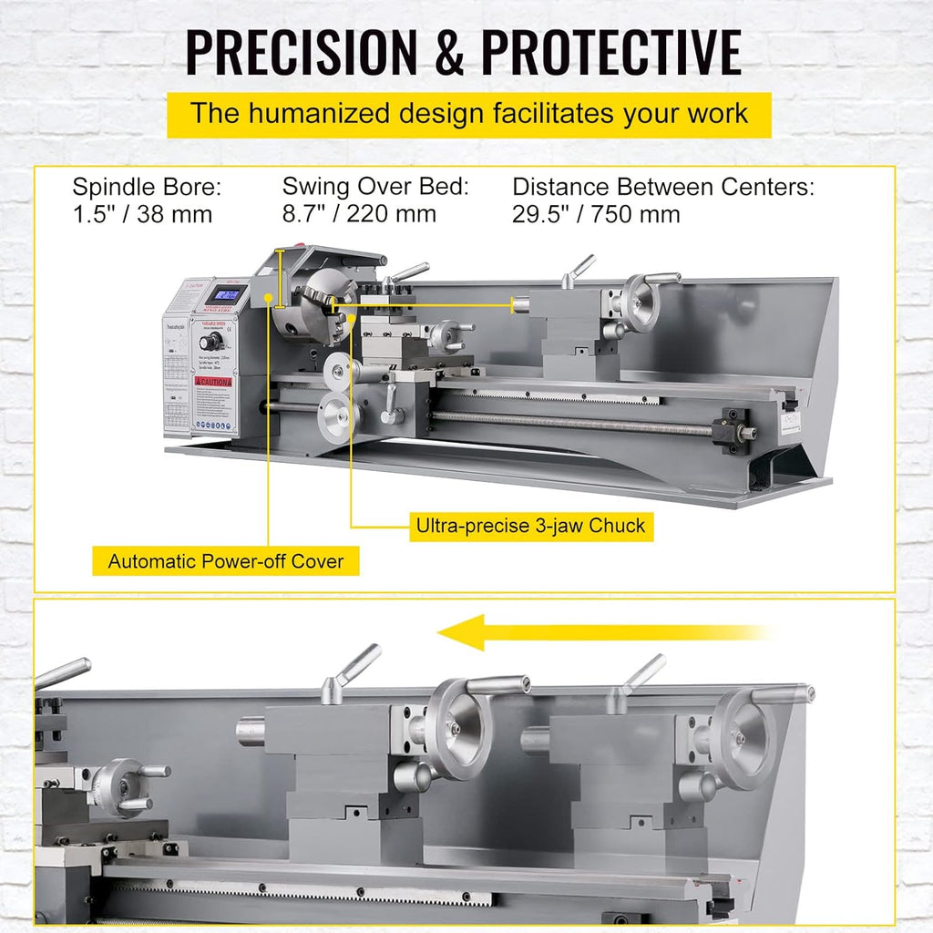 8.7 x 29.5 Inch 750W Metal Lathe C632