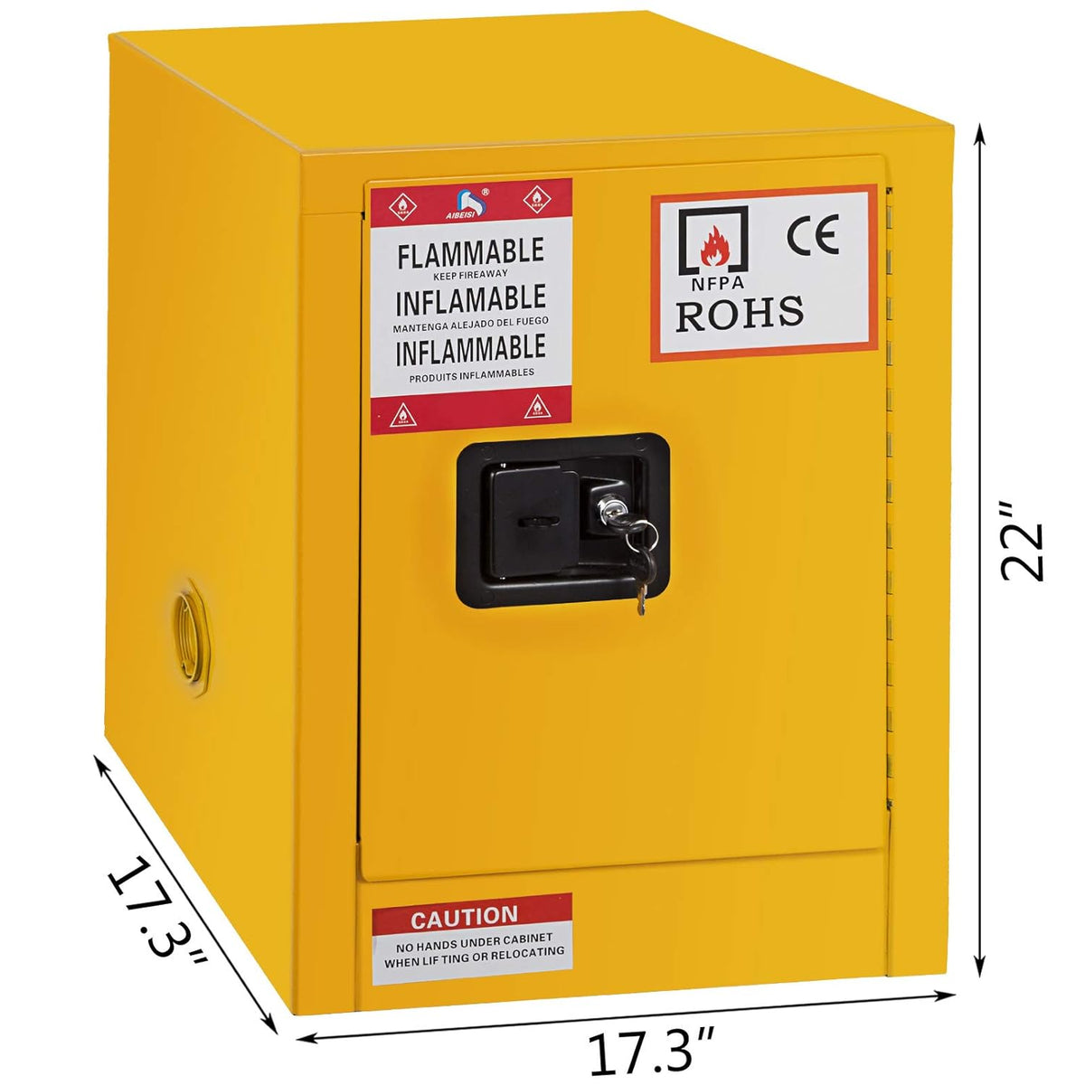 17 x 17 x 22 Galvanized Steel Flammable Storage Cabinet X718258
