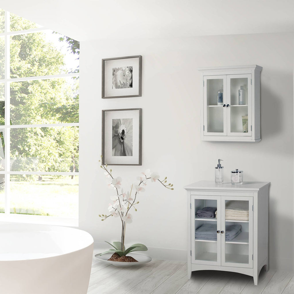 Wall Cabinet with 2 Doors, White I8162