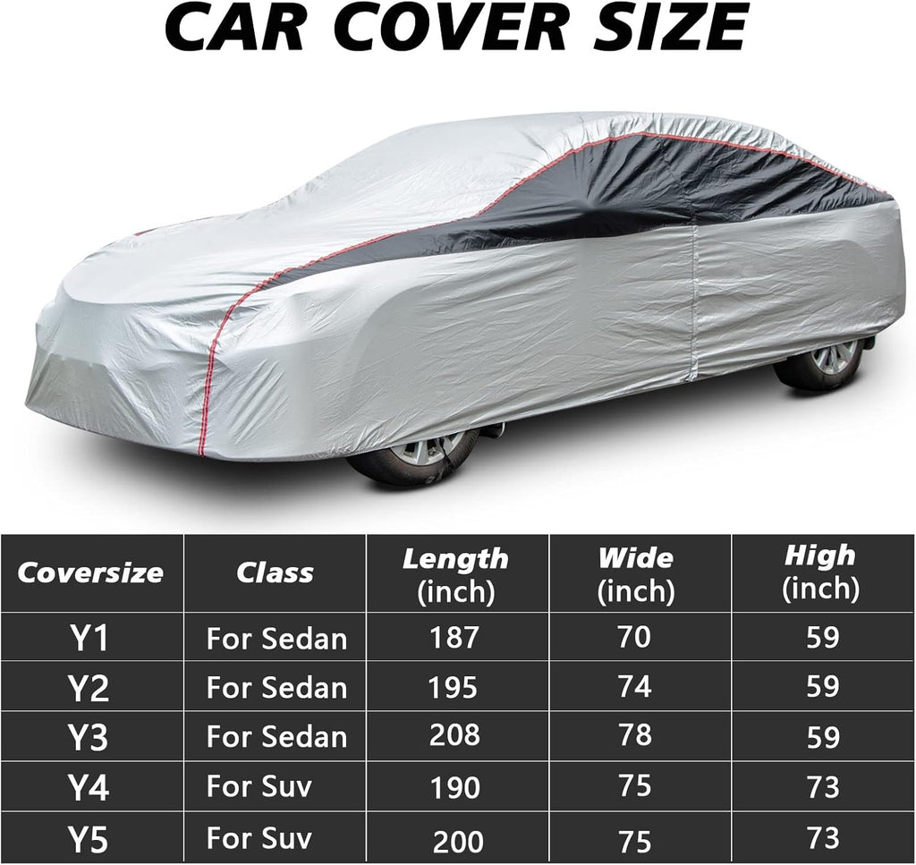 Waterproof All Weather Sedan Car Cover Y703