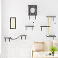 White 6 Pcs Cat Wall Shelves Set Q77429