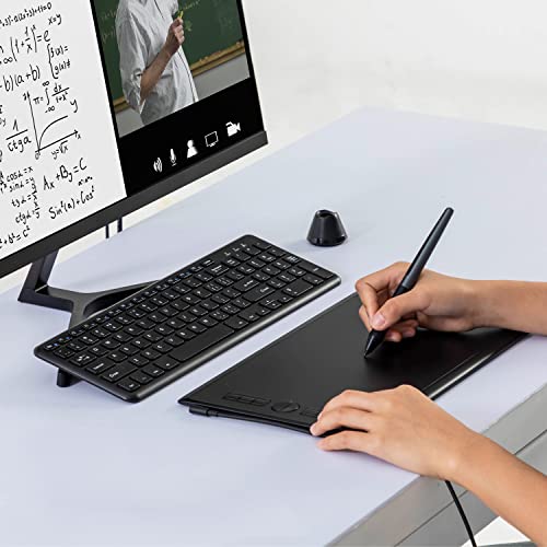 Graphics Tablet with Battery-Free Stylus 8192 Pressure Sensitive Black Q30617