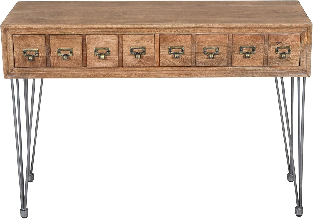 Solid Wood Console Table with Apothecary Drawers Z94658