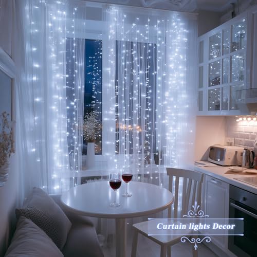 200 LED Warm White Christmas Curtain Lights U89666