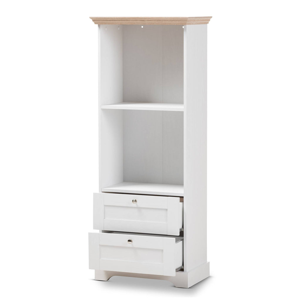 Oak White Two Tone Bookcase N1548