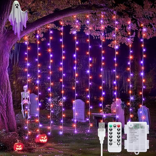 200 LED Warm White Christmas Curtain Lights U89666