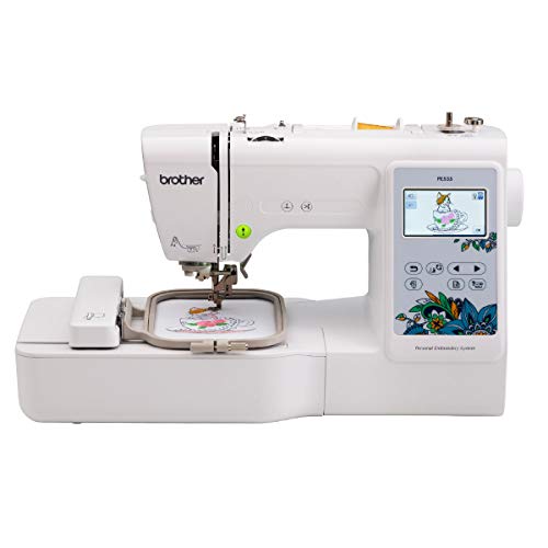 Embroidery Machine with 80 Built-in Designs, 4" x 4" Hoop Area, 3.2" LCD Touchscreen, USB Port, 9 Font Styles A6355