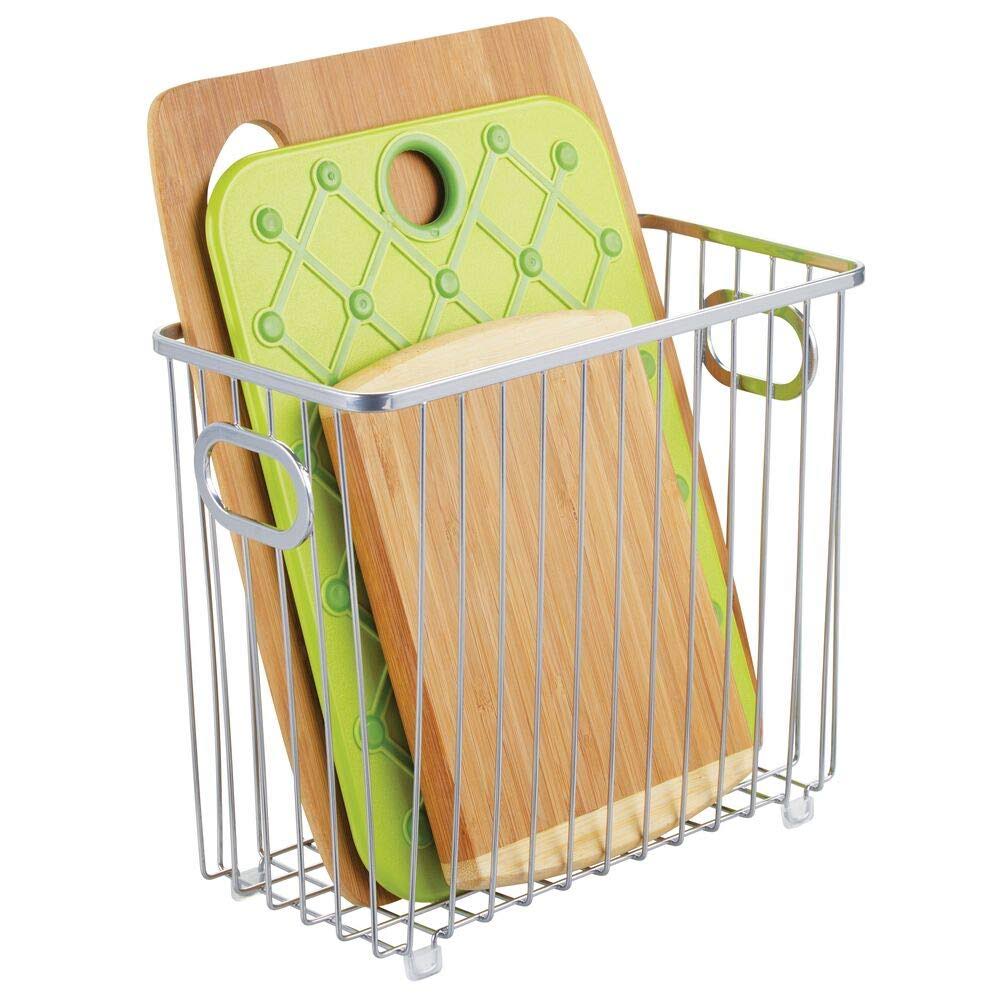 Metal Wire Grid Kitchen Pantry Storage Basket Bin B4297