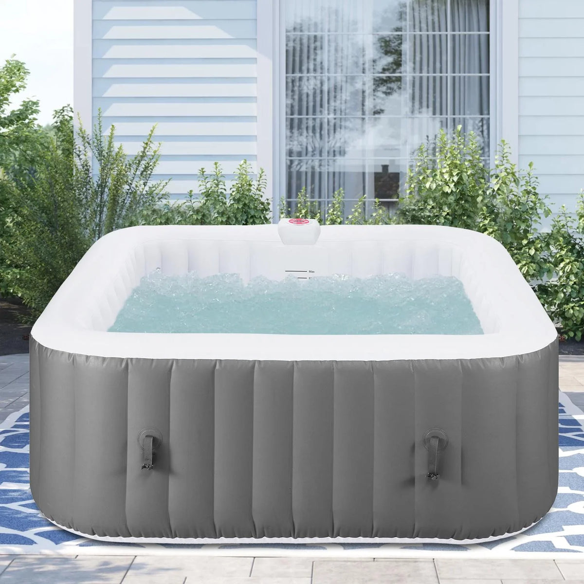 Inflatable Hot Tub with Lockable Cover A547