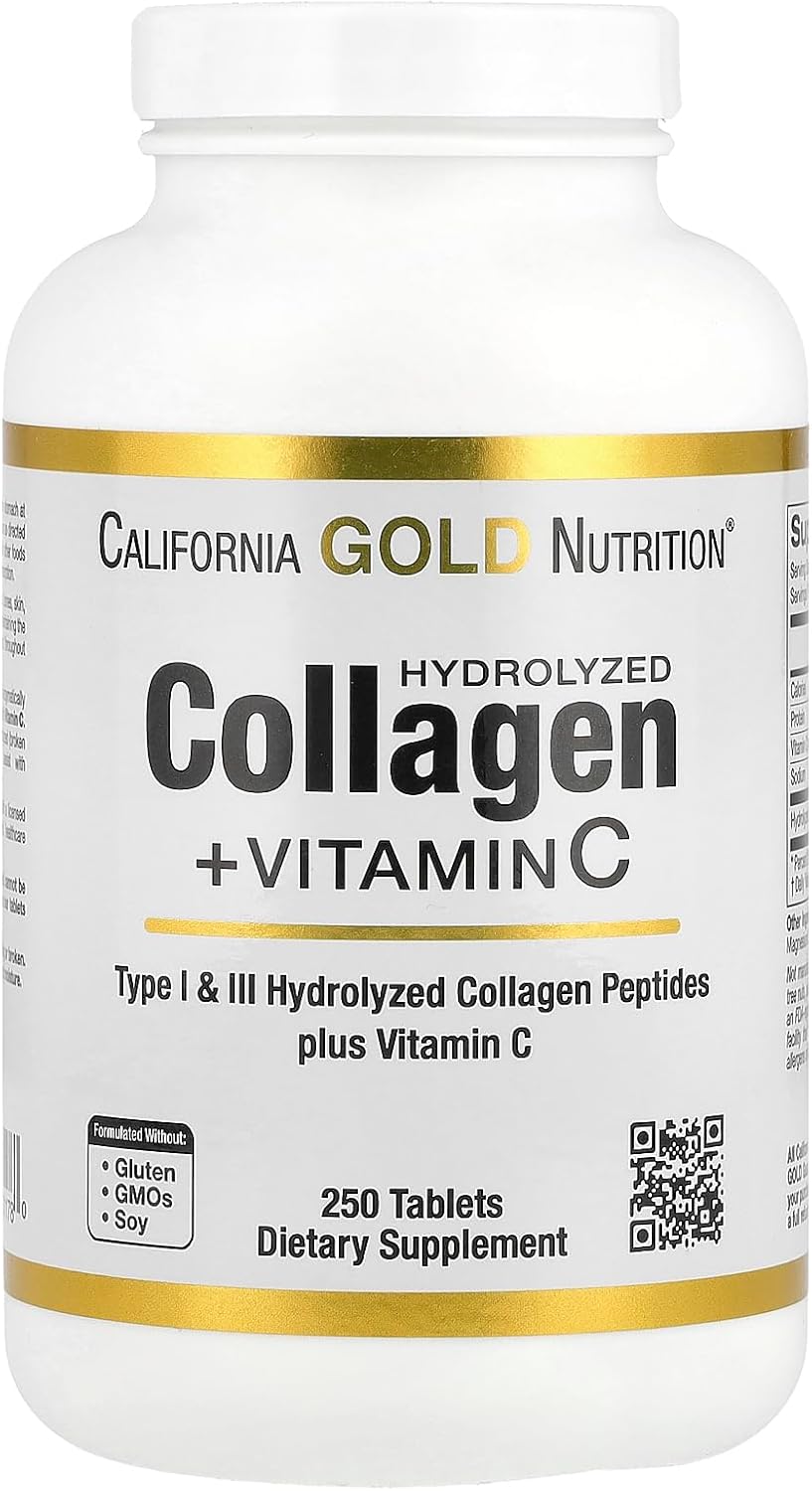 250 Tablets Hydrolyzed Collagen Peptides with Vitamin C W735