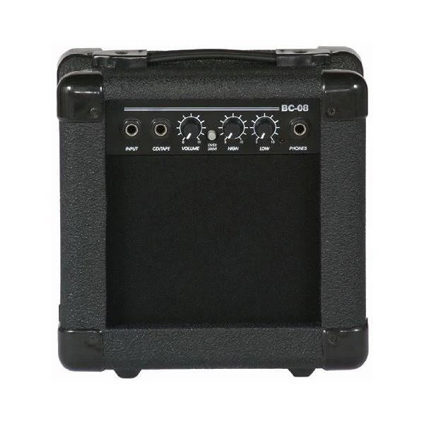 Black Electric Guitar with Amp and Case J432
