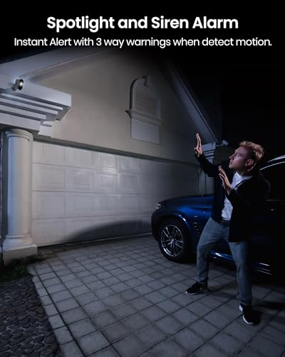 5MP Ultra HD Wireless Security Camera System, 2 Camera Kit with 166° Wide Angle, 240-Day Battery Life, Spotlight Camera, 32G Local Storage O2741