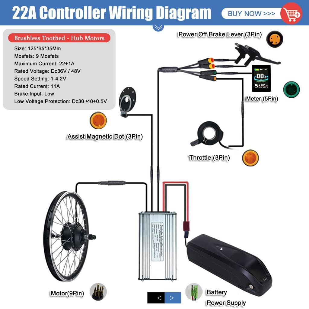 Electric Bicycle Conversion Kit 36V/48V 250W/350W/500W Rear Wheel Z207