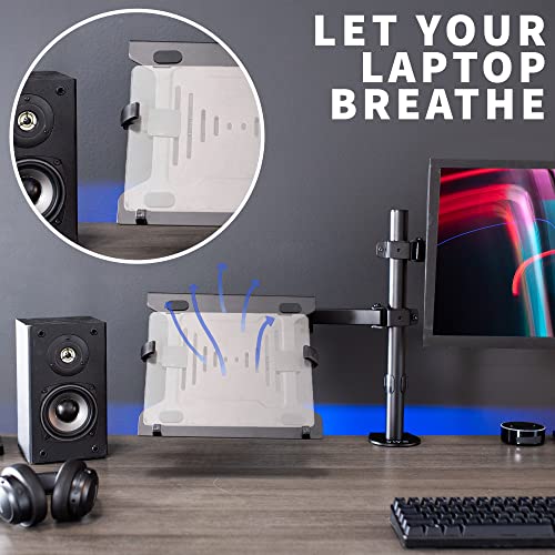Full Motion Monitor and Laptop Desk Mount Articulating Double Arm VESA Stand E66860