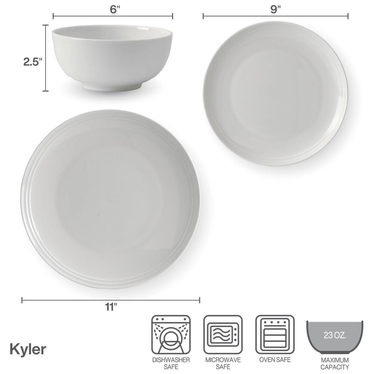 12-Piece Bone China Dinnerware Set N751098
