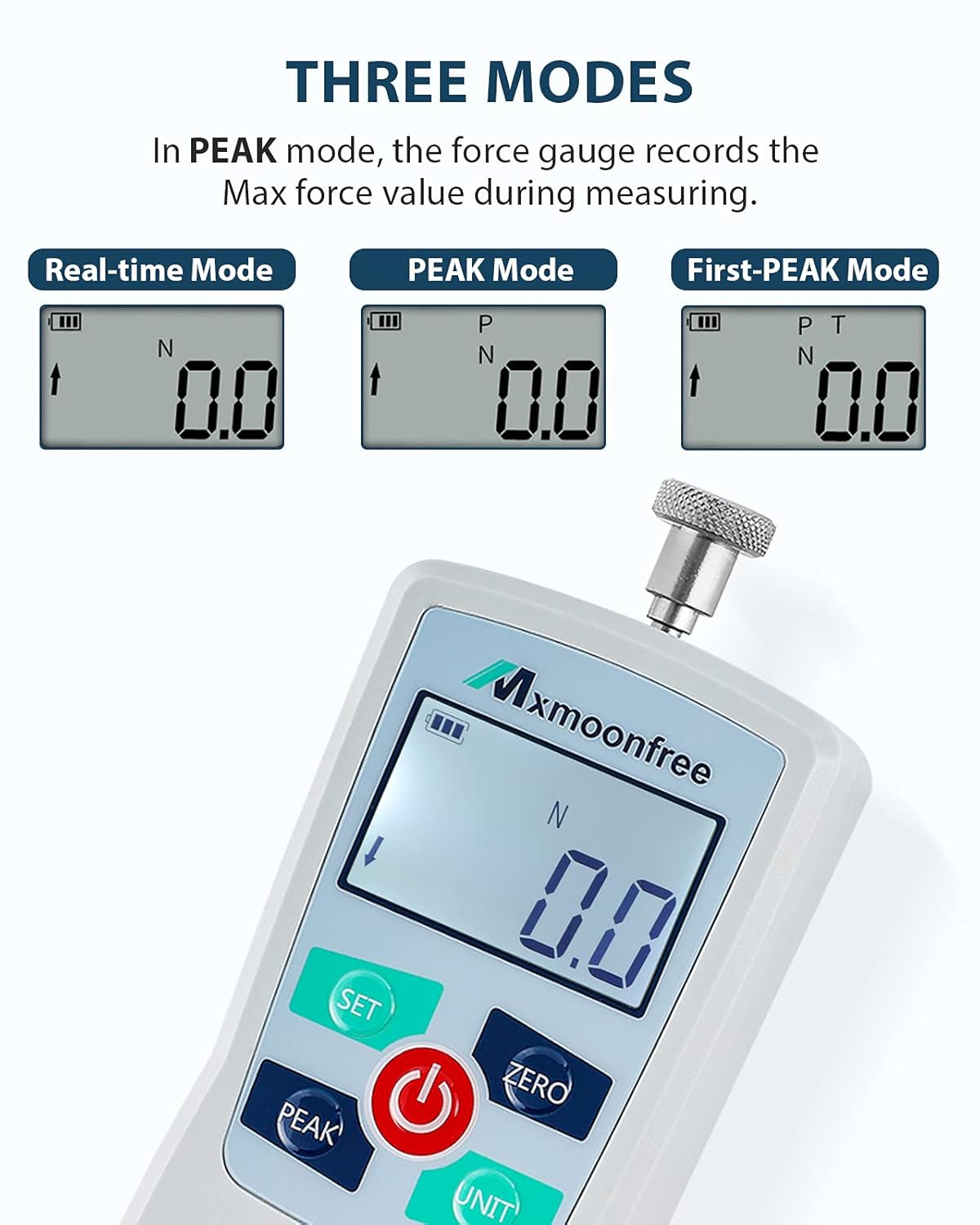500N Digital Force Gauge Portable Force Meter with Storage Case W480791