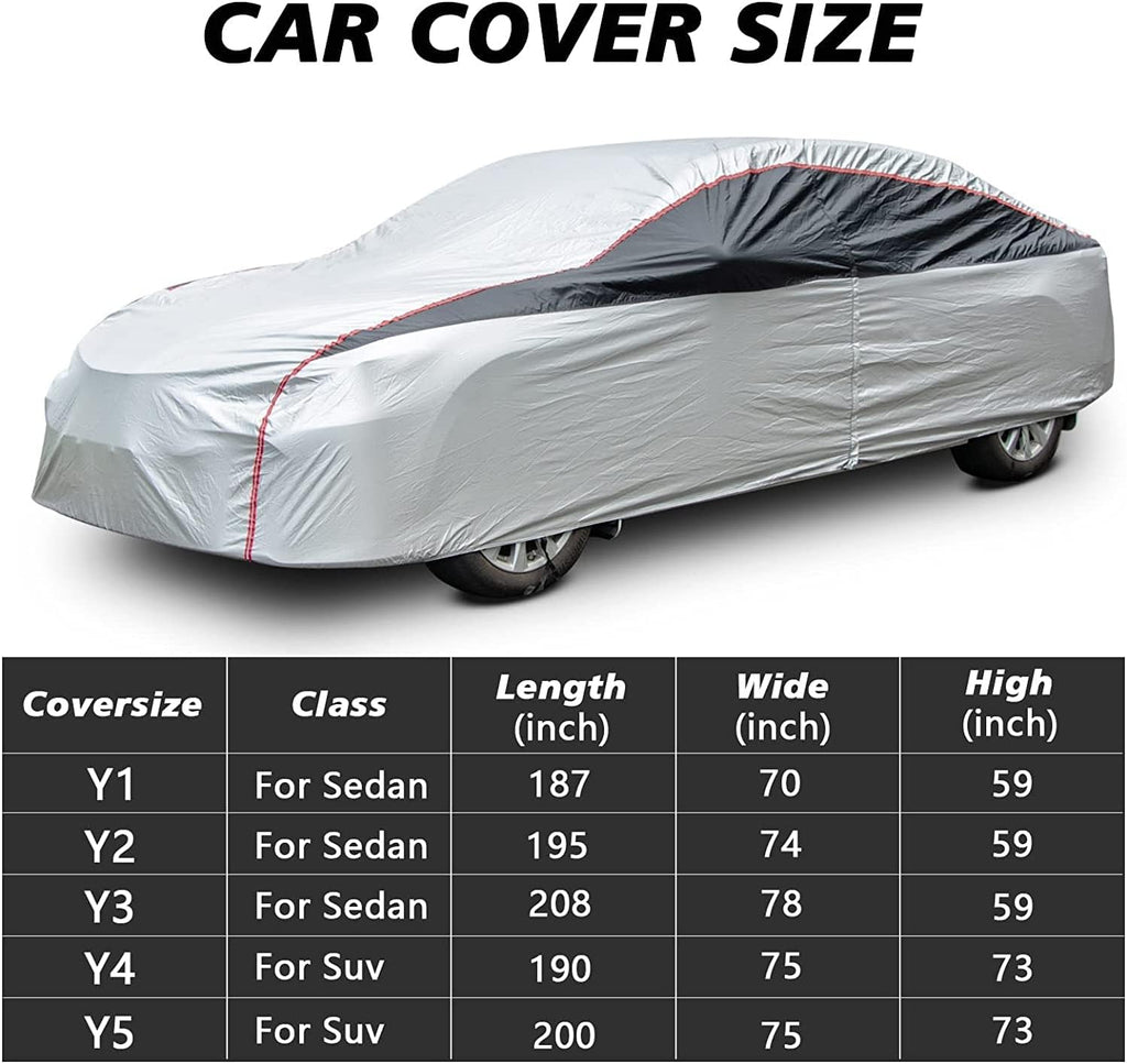 Waterproof All Weather Sedan Car Cover Y703
