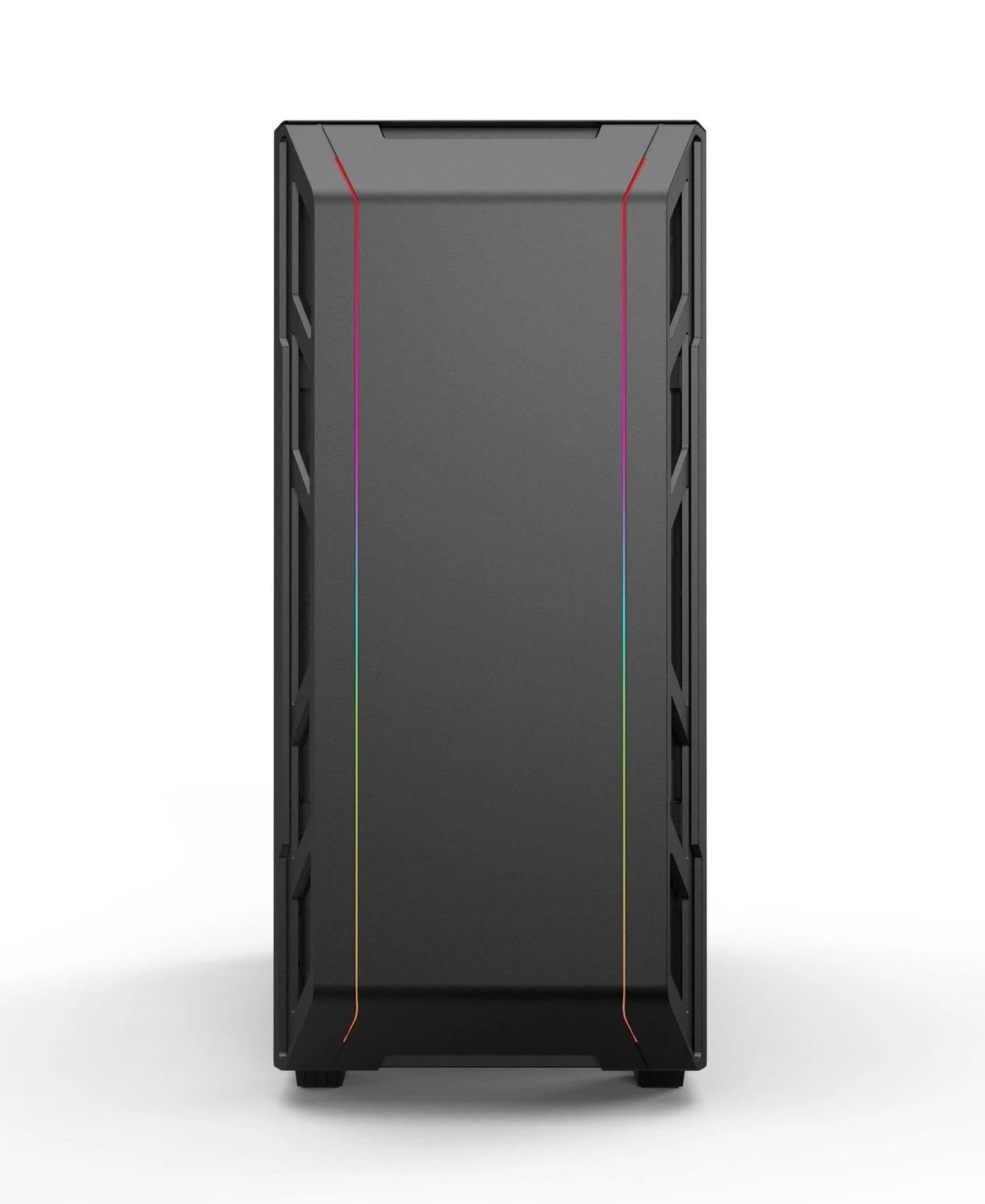 Black Compact EATX Mid-Tower Case with Tempered Glass U219401