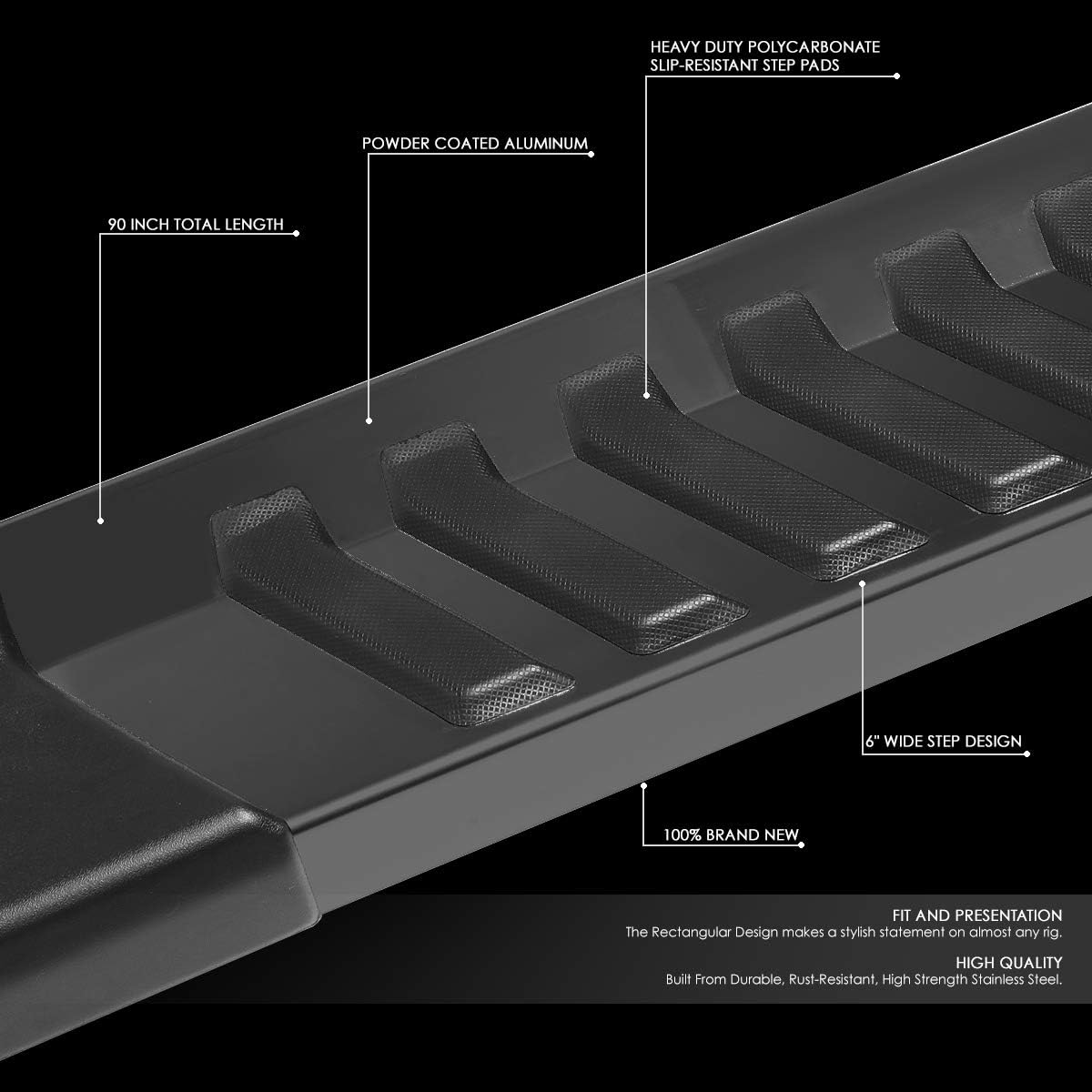 Black 6.25 Nerf Bar Side Step Running Board G46654
