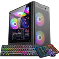 Gaming PC Desktop Computer, AMD Ryzen 5 5500, Radeon RX 550 4GB, 16G DDR4 RAM, 1TB NVME SSD Y761557