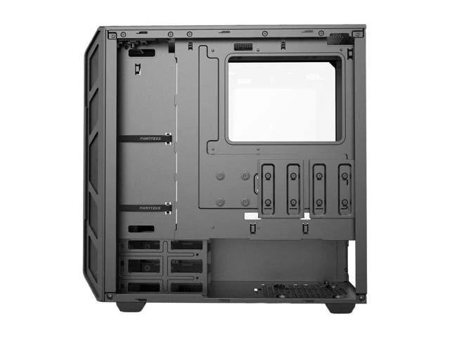 Black Compact EATX Mid-Tower Case with Tempered Glass U219401