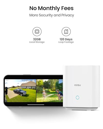 5MP Ultra HD Wireless Security Camera System, 2 Camera Kit with 166° Wide Angle, 240-Day Battery Life, Spotlight Camera, 32G Local Storage O2741
