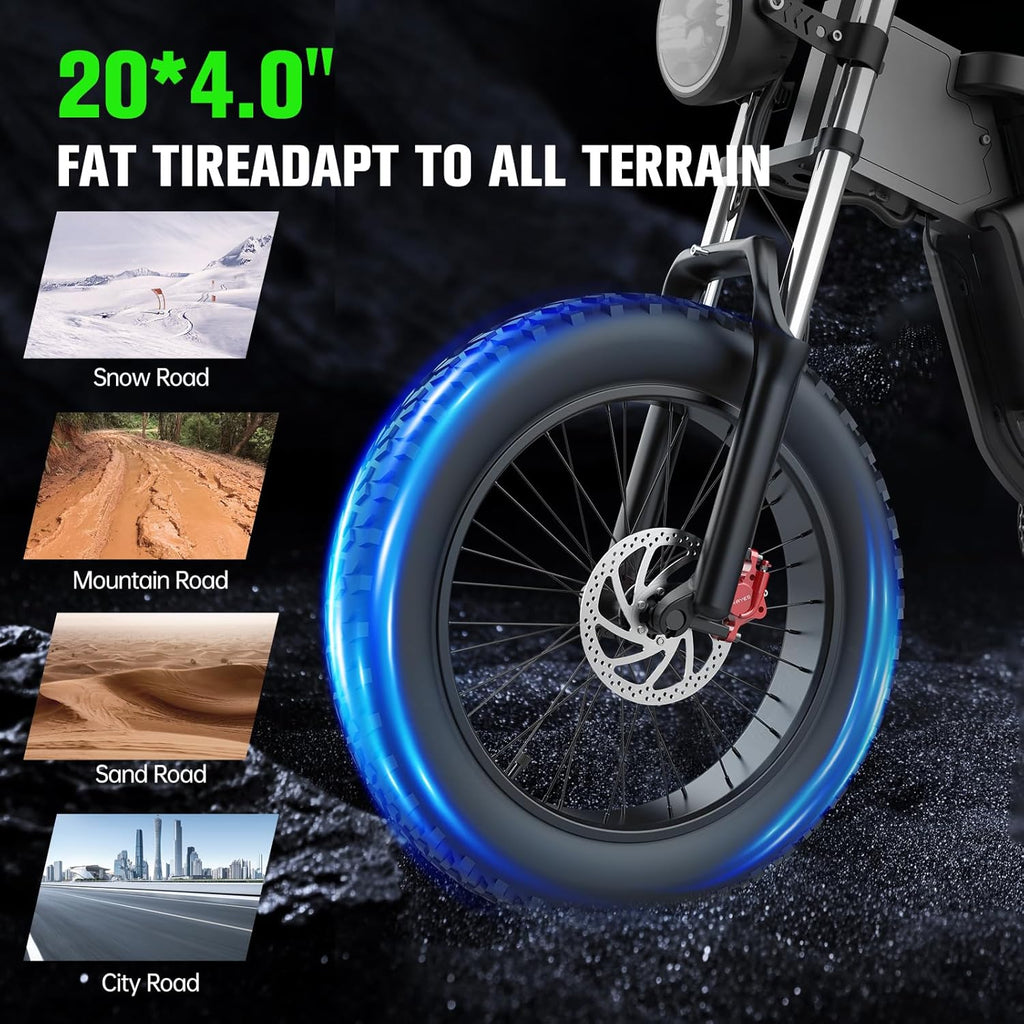 2000W 35AH Removable Battery 20" Mountain Electric Bike K355378