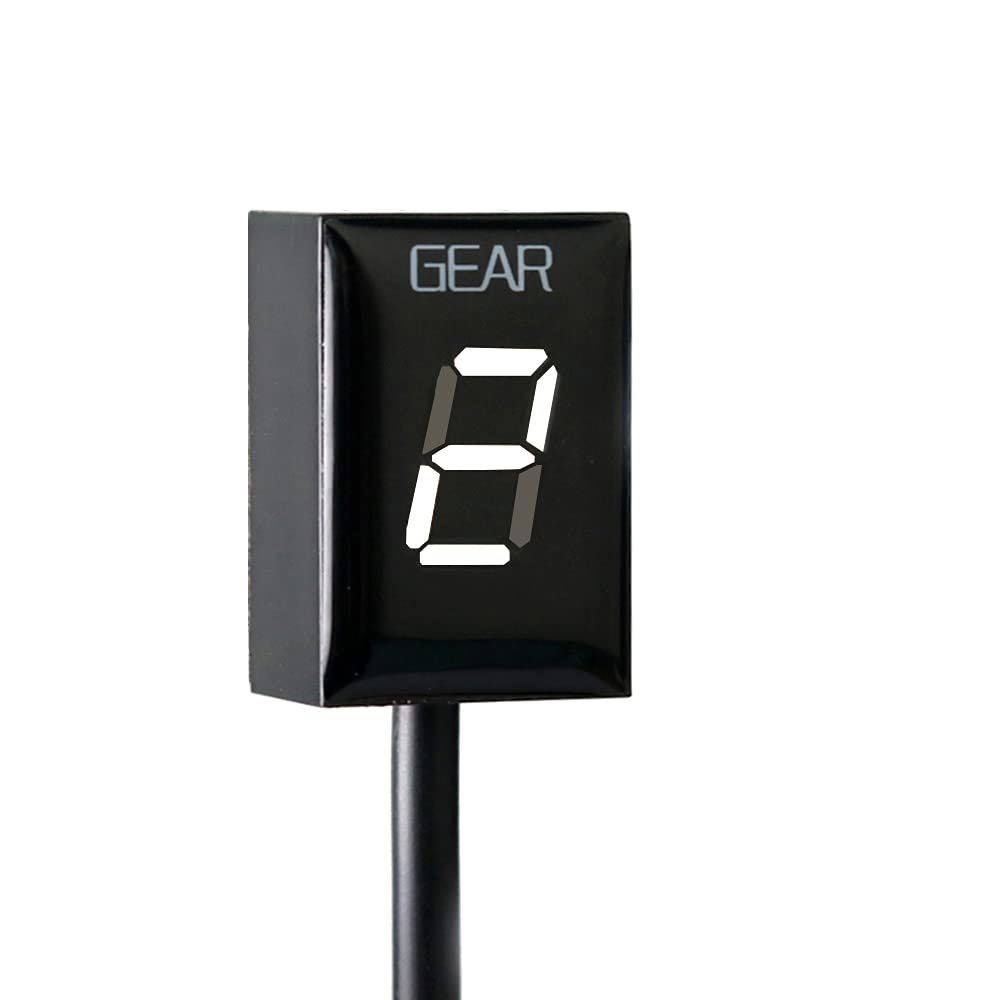 Motorcycle Gear Indicator 1-6 Level LED Display Waterproof (White) Z900