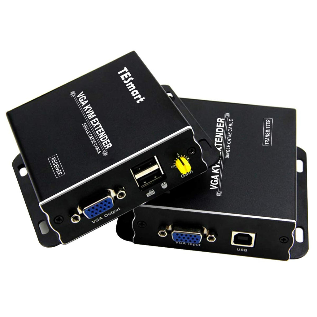 1080P 60Hz USB VGA KVM Extender Over Cat5e Cat6 Ethernet Cable R197
