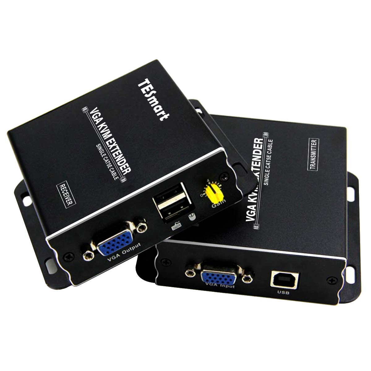 1080P 60Hz USB VGA KVM Extender Over Cat5e Cat6 Ethernet Cable R197