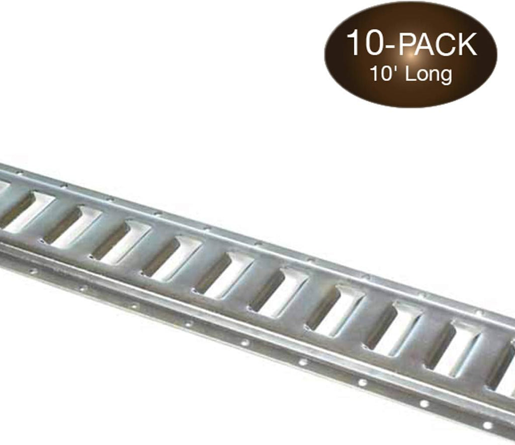 10-ft Powder-Coated Steel E Track Tie-Down Rail, Pack of 10 C2044