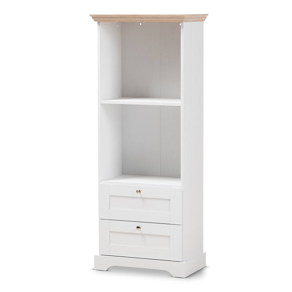 Oak White Two Tone Bookcase N1548