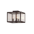 3-Light Oil-Rubbed Bronze Flush Mount with Glass Shade S730435