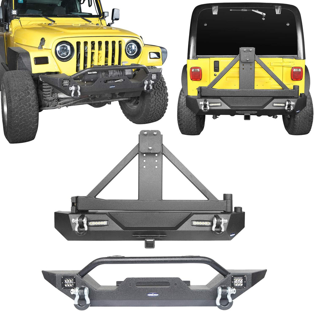 Front Bumper & Rear Bumper Combo with Tire Carrier B296386