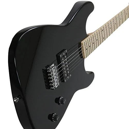 Black Electric Guitar with Amp and Case J432