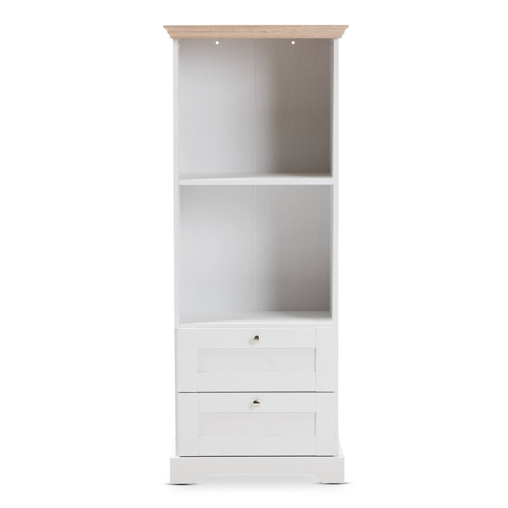 Oak White Two Tone Bookcase N1548