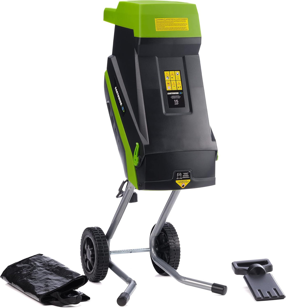 15-Amp Electric Corded Chipper/Shredder with Collection Bag E317569