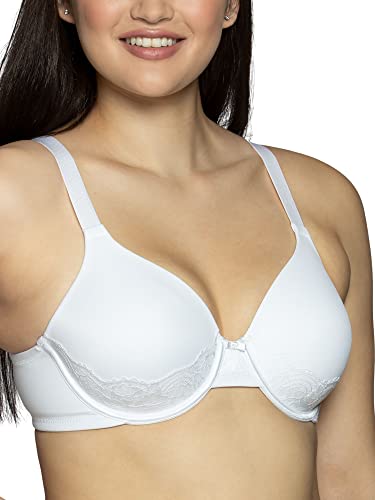 Women's Full Figure Beauty Back Smoothing Bra with Lace, Lightly Lined Cups up to DD I44556
