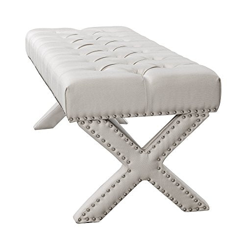 Dark Grey Velvet Bench J56979